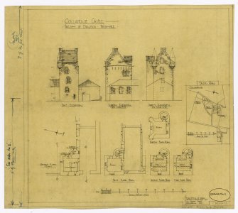 Plans and elevations of Collairnie Castle, Parish of Dunbog, Fife
