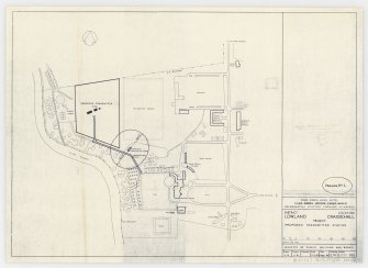 Site plan for Craigiehall with location of proposed transmitter station