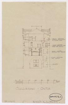 Section plan of Comlongan Castle, Dumfries and Galloway