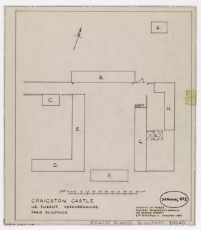 Plan of farm buildings, Craigson Castle, Turriff, Aberdeenshire