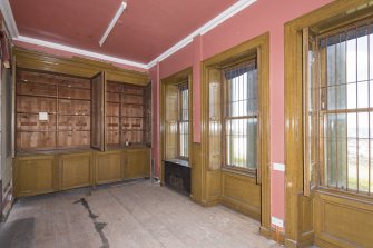 Ground floor. North room (library). General view from south east.