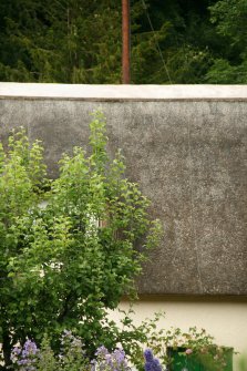 Detail of thatched roof and concrete ridge, Kirkton Cottage, Fortingall.