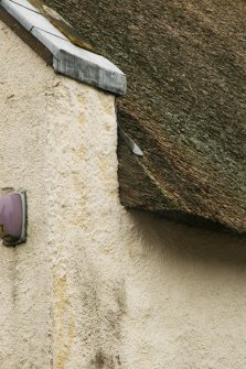 Detail of thatched roof;  Myrtle Cottage, Town Yetholm.