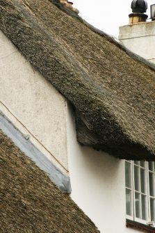Detail of thatched roof; Rose Cottage, Town Yetholm.