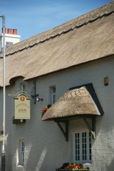 Detail of thatched roof and scobed ridge; Souter's Inn ( the Shanter Hotel), Kirkoswald.