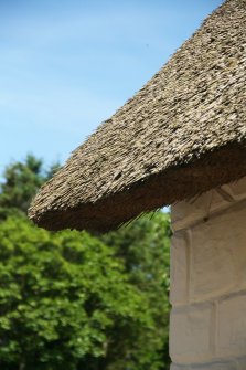 Detail of thatched roof corner; Souter's Inn ( the Shanter Hotel), Kirkoswald.