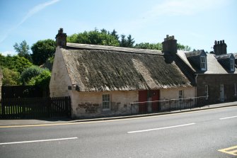 General view of thatched 18th century cottage; Soutar Johnnie's cottage, Kirkoswald.