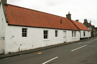 View of 18th century cottage with pantiled roof, formerly listed as thatched;  Ramleh, High Street, Auchtermuchty.