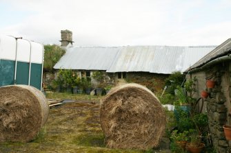 General view showing corrugated iron covering on Longhouse range; the Corr Farmstead.