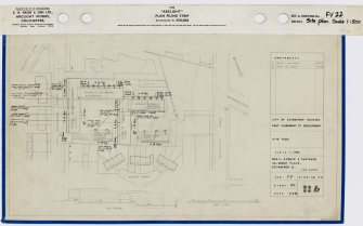 Edinburgh, East Claremont Street. Old people's housing. Site plan