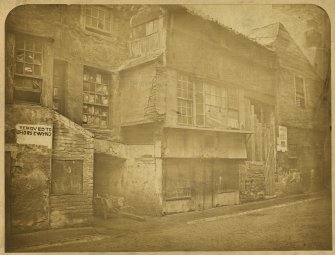 View of house in Cowgate, Edinburgh, prior to demolition.
