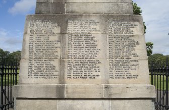 Plaque on south face.