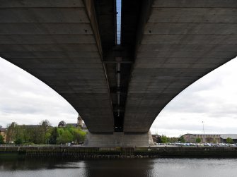 View of underside of bridge, taken from the north bank.