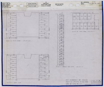 Edinburgh, East Claremont Street. Old people's housing. Layout and allocation of pram stores