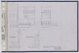 Edinburgh, East Claremont Street. Old people's housing. Plans and elevations showing ballustrading at junction of blocks 2 and 3