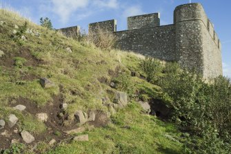 View of wall foundation from south west.