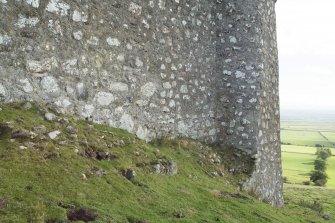 View of wall foundation on west wall from north east.