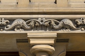 Detail of carving over main entrance.