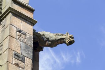 Detail of gargoyle on east front.