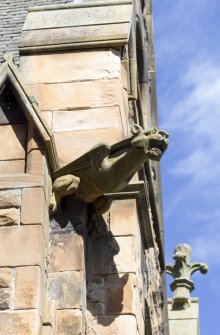 Detail of gargoyle on east front.