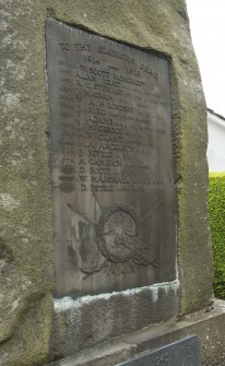 Detail of plaque and roll of honour