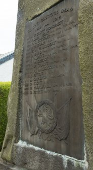 Detail of plaque and roll of honour