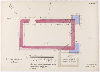 Drawing showing plan of Saint Kenneth's chapel, Inch Kenneth, Mull.