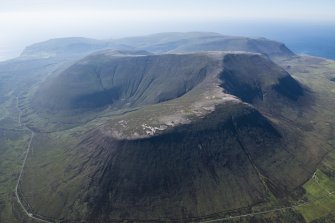 Oblique aerial view of Ward Hill, Hoy.