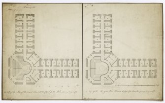 Folio 1. 6. Calton Jail, Bridewell. One half of each of the 2nd and 3rd floors containing 26 cells each
Signed: 'John Baxter'