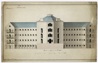 Folio 1. 14. Calton Jail, Bridewell. Elevation
Signed: 'John Baxter'