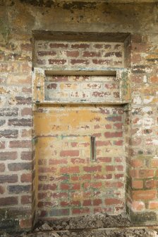 Battery Observation Post, ground floor room, detail of recess in north wall.