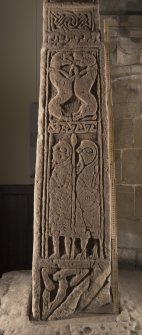 Dupplin Pictish cross face b, lower section (including scale)