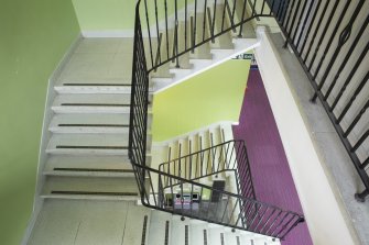 Main stair. View from second floor.