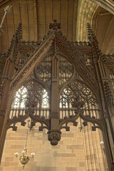 West transept. Screen at south end.
