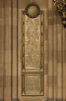 Transept crossing. War memorial.