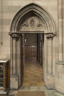 West transept. Door to vestry corridor.