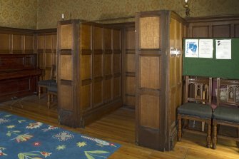 West withdrawing room showing movable robing cubicle open.