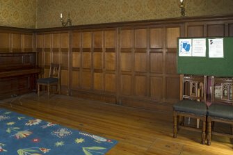 West withdrawing room showing movable robing cubicle closed.