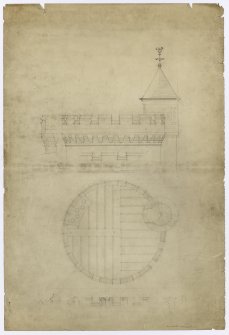 Tower elevation and floor plan