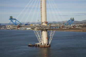 North tower, deck section, view from road bridge to south east