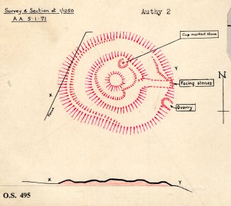 Plan, copied from Ordnance Survey Record Card