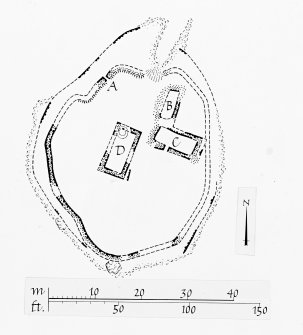 Island dwelling, Eilean Mhic Iain, Loch Lossit.
Plan.
Titled: 'Eilean Mhic Iain, Loch Lossit, Islay'