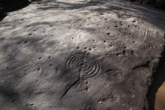 Detail of cup and ring marks.