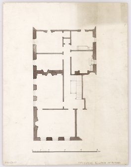 Heriot Trust Rooms.
Floor plan showing Committee Room, Treasurer's Office and Mr Tawse and Mr Lewis' Rooms.
