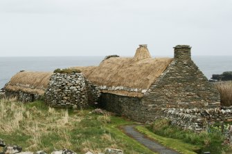 General view of farm buildings; Southvoe croft house museum, Shetland.