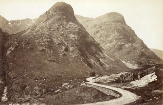 View of the Bridge of Three Waters. The Sisters, Glencoe.