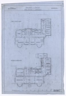 Drawing of ground and first floor plans, Balgavies House.