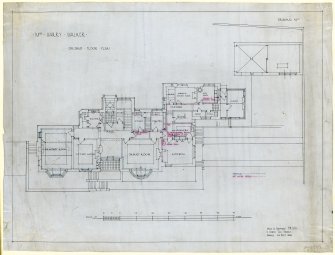 Drawing of ground floor plan, Ardvreck, 516 Perh Road, Dundee for Mrs H Walker.