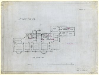 Drawing of first floor plan, Ardvreck, 516 Perh Road, Dundee for Mrs H Walker.