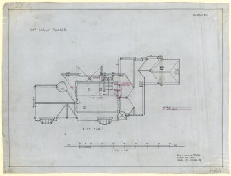 Drawing of roof plan, Ardvreck, 516 Perh Road, Dundee for Mrs H Walker.